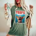 Chihuahua Fs Top Th Chi Jowls Paws Dog Mom Dad Women's Oversized Comfort T-Shirt Moss