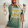 Dad Saying I Have The Best Daughter But She's Crazy T-shirt comoda oversize da donna Moss