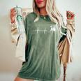 -Élo D'intérieur Ekg Line Heartbeat T-shirt oversize confortable pour femme Moss