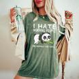 I Hate Morning People And Mornings And People Panda T-shirt comoda oversize da donna Moss