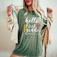 Hello First Grade Teacher 1St Grade Back To School Women's Oversized Comfort T-Shirt Moss
