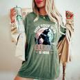 Hide Your Wife The Alpha Is Here Alpha Wolf Meme Cringe Women's Oversized Comfort T-Shirt Moss
