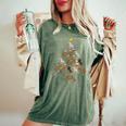 Horse Christmas Tree Ugly Christmas Sweater Women's Oversized Comfort T-Shirt Moss
