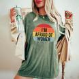 I'm Afraid Of Divertido Iniciador De Conversación Con Texto En Inglés I'm Afraid Of Women Camiseta extragrande cómoda para mujer Moss