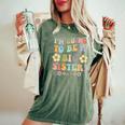 I'm Going To Be A Big Sister Floral Per Ragazze T-shirt comoda oversize da donna Moss