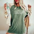 I'm A Socialegan I Avoid Meet Ansia Sarcastica T-shirt comoda oversize da donna Moss