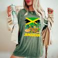 Jamaican Flag Outfit Ideas For & Novelty Jamaica Flag Women's Oversized Comfort T-Shirt Moss