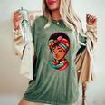 Jolie Fille Africaine Style Afro T-shirt oversize confortable pour femme Moss
