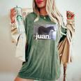 Juan Meme Horse On Balcony Meme T-shirt comoda oversize da donna Moss
