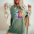 León Y Cordero Fe Hombres Cristianos Es Camiseta extragrande cómoda para mujer Moss