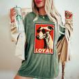 Levriero Leale Caneintage Pet Mamma Papà T-shirt comoda oversize da donna Moss