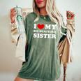 I Love My Big Beautiful Sister Cuore Grande Bella Sorella T-shirt comoda oversize da donna Moss
