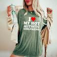 I Love My Hot Autistic Girlfriend My Autism Gf T-shirt comoda oversize da donna Moss