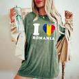 I Love Romania Cuore Bandiera Romania T-shirt comoda oversize da donna Moss