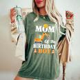 Mom Of The Birthday Boy Construction Boy's Birthday Party Women's Oversized Comfort T-Shirt Moss