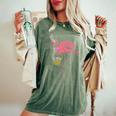 Oreilles De Lapin Mignon Flamingo Rose Chasse Aux Œufs De T-shirt oversize confortable pour femme Moss