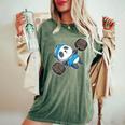 Panda Bear Gym Workout Training Bench Press Weightlifting T-shirt comoda oversize da donna Moss