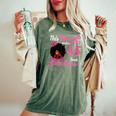 This Queen Makes 45 Look Fabulous 45Th Birthday Queen Afro Women's Oversized Comfort T-Shirt Moss