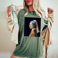 Ragazza Con Orecchino Di Perla Di Johannesermeer T-shirt comoda oversize da donna Moss