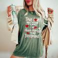 Regalo Per La Moglie Felicemente Sposato Con Il Mio Bestfried T-shirt comoda oversize da donna Moss