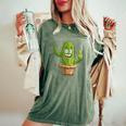 Ridere Cactus Con Pollice In Su Signal Costume T-shirt comoda oversize da donna Moss