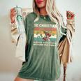 Se Christian Non Può Aggiustarlo Nessuno Può Farlo T-shirt comoda oversize da donna Moss