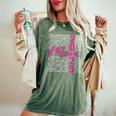 Senior Mom 2025 Class Of 2025 Back To School Graduation Pink Women's Oversized Comfort T-Shirt Moss