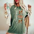 Senior Mom 2025 Football Mommy Class Of 2025 Graduation Women's Oversized Comfort T-Shirt Moss