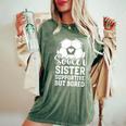 Soccer Sister Supportive But Bored Soccer Player's Sister Women's Oversized Comfort T-Shirt Moss