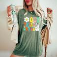 Out Third Grade Teacher Students First Day Of School T-shirt comoda oversize da donna Moss