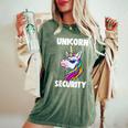 Unicorn Security Girl Unicorn Birthday Love T-shirt comoda oversize da donna Moss