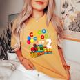 2° Compleanno Treno Ragazzi Ragazze 2 Anni Choo Choo I'm Two T-shirt comoda oversize da donna Mustard
