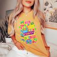 90S Rave Ideas For & Party Outfit 90S Festival Costume Women's Oversized Comfort T-Shirt Mustard