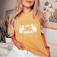 Annuncio Gravidanza Neo Papà Loading Presto Diventa Mamma T-shirt comoda oversize da donna Mustard