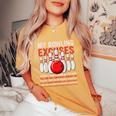 My Bowling Excuses Divertente Bowling Con Scrittaintage T-shirt comoda oversize da donna Mustard
