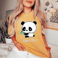 Carino Anime Panda Nan Desu ACosa Questo In Giapponese T-shirt comoda oversize da donna Mustard