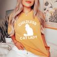 Childless Cat Lady 2024 For President Birman Mom T-shirt comoda oversize da donna Mustard