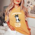 Coolest Husky Siberiano Mom Cane T-shirt comoda oversize da donna Mustard