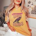 Corbeaux Corneilles intage T-shirt oversize confortable pour femme Mustard
