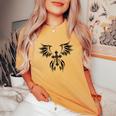 Croce E Ali Goth Alt Egirl Eboy Y2k Emo T-shirt comoda oversize da donna Mustard