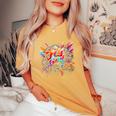 Donna Fly Girl Anni '80 E '90 Rap B-Girl Old School Hip Hop Graffiti Con Collo A T-shirt comoda oversize da donna Mustard