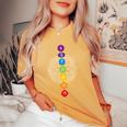 Donna Mandala Dei 7 Chakra I Sette Chakra Goa Yoga Con Collo A T-shirt comoda oversize da donna Mustard