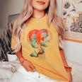 Donne Arte Grafica Donna T-shirt comoda oversize da donna Mustard