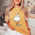 Duck You Duck Divertente Con Anatra T-shirt comoda oversize da donna Mustard