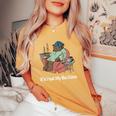 È Passata La Mia Ora Di Andare A Letto Sleepy Bear È Ora Di Leggere Uomini E Donne T-shirt comoda oversize da donna Mustard