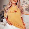 Ekg Heartbeat Turkey Nurse Nursing School Fall Thanksgiving Women's Oversized Comfort T-Shirt Mustard