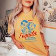 Enjoys Tequila Le Colazioni Di Championss Regali Speciali T-shirt comoda oversize da donna Mustard
