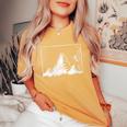 Escalada De Montaña Rock Climber Senderista Gráfico Cuello Camiseta extragrande cómoda para mujer Mustard