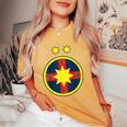 Fcsb Club Supporter Fan Romania Romanian T-shirt comoda oversize da donna Mustard