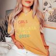 Girls Trip Niagara Fall 2024 Summer Vacation Friends Family Women's Oversized Comfort T-Shirt Mustard